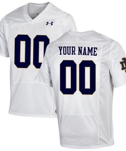 Notre Dame Fighting Irish Under Armour Replica Custom Jersey - White Custom Jerseys Ncaa