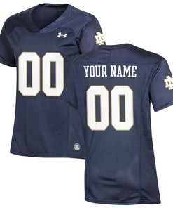 Notre Dame Fighting Irish Under Armour Womens Replica Custom Jersey - Navy Custom Jerseys Ncaa