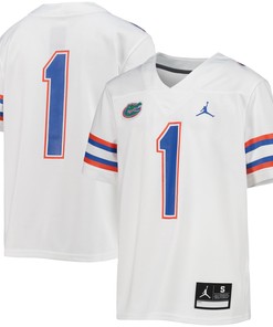 Number 1 Florida Gators Jordan Brand Untouchable Football Team Jersey White Ncaa