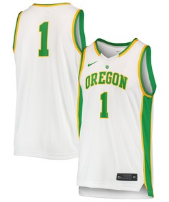 Number 1 Oregon Ducks Replica Womens Basketball Jersey White Ncaa