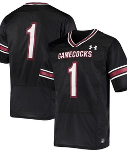 Number 1 South Carolina Gamecocks Under Armour Premiere Football Jersey Black Ncaa
