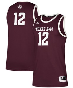 Number 12 Texas A And M Aggies Adidas Swingman Jersey Maroon Ncaa