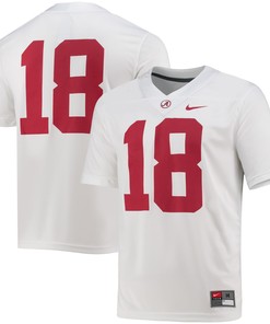 Number 18 Alabama Crimson Tide Game Jersey White Ncaa