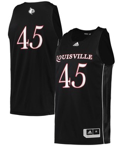 Number 45 Louisville Cardinals Adidas Swingman Basketball Jersey Black Ncaa