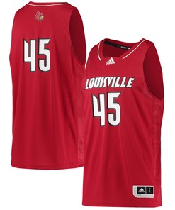 Number 45 Louisville Cardinals Adidas Swingman Basketball Jersey Red Ncaa