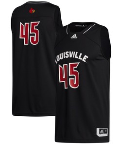Number 45 Louisville Cardinals Adidas Swingman Jersey Black Ncaa