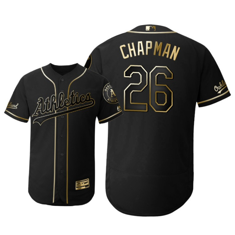 Oakland Athletics #26 Matt Chapman Mlb 2019 Golden Brandedition Black Jersey Gift For Athletics Fans