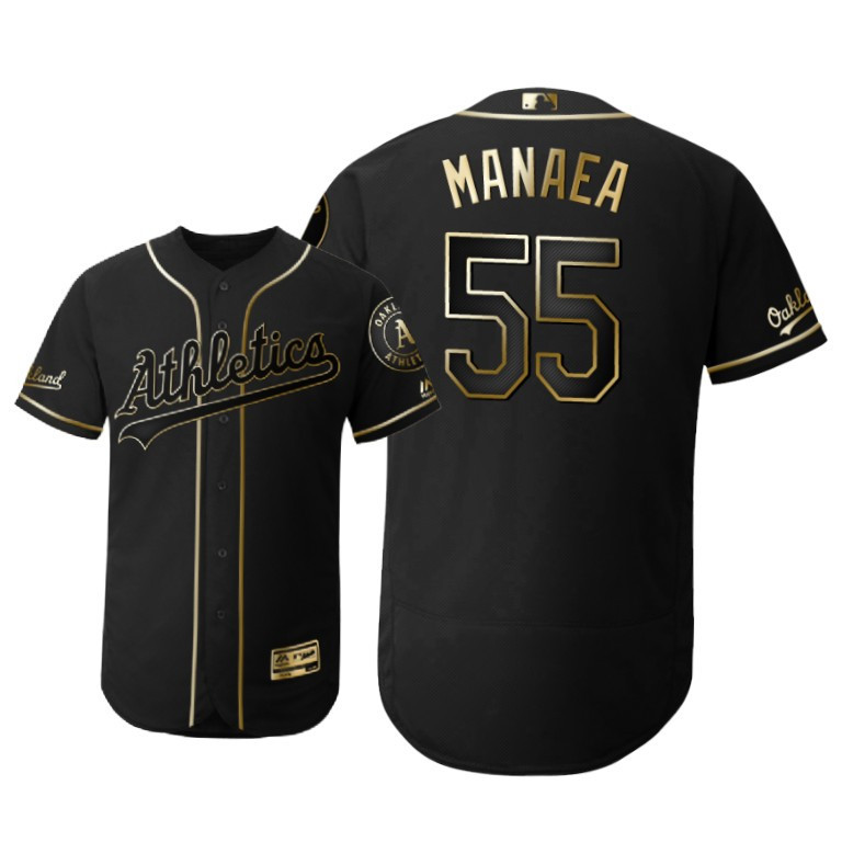 Oakland Athletics #55 Sean Manaea Mlb 2019 Golden Brandedition Black Jersey Gift For Athletics Fans