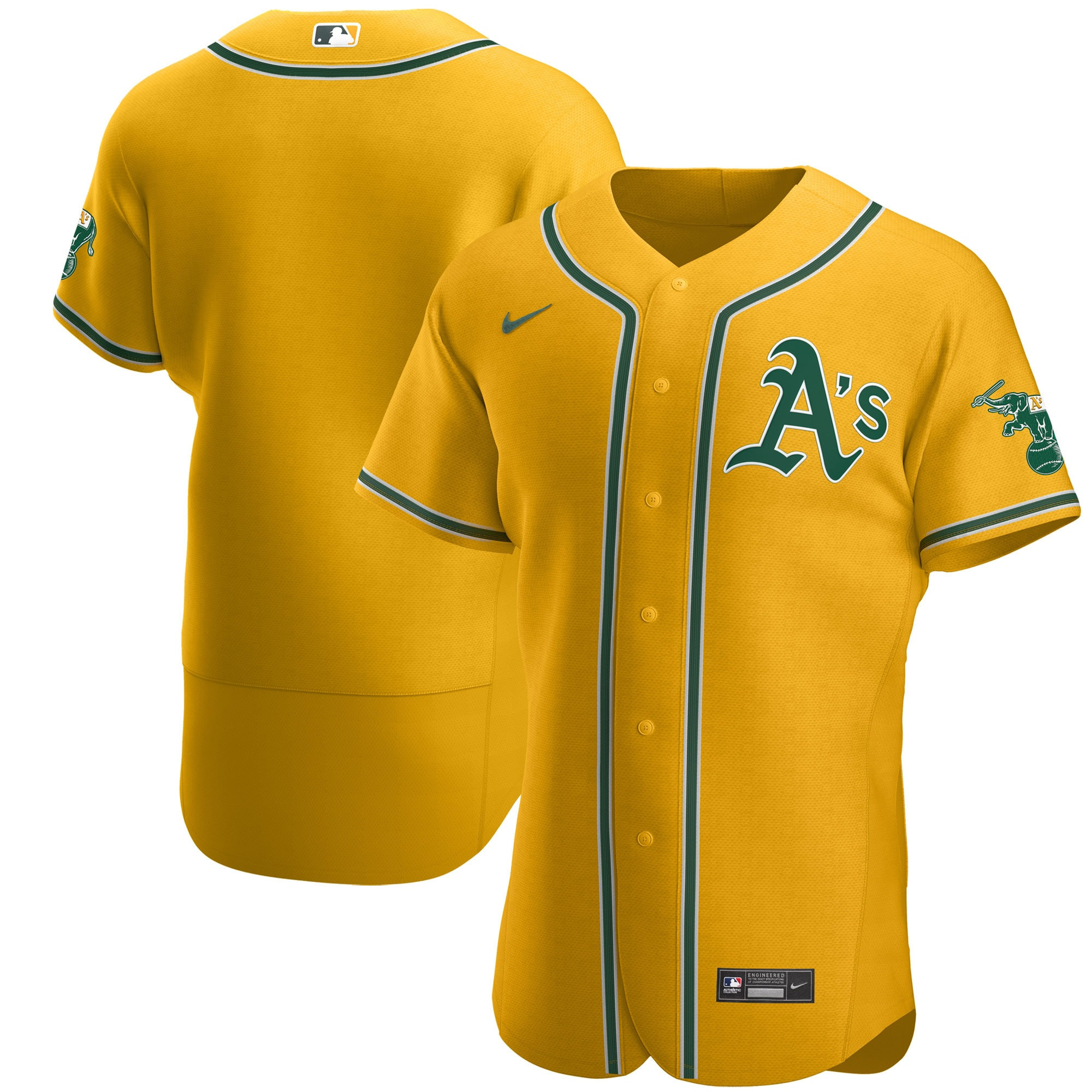 Oakland Athletics Authentic Official Team Jersey Gold Mlb Bluefink