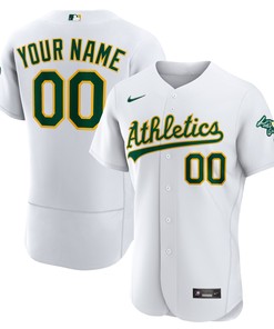 Oakland Athletics Home Authentic Custom Jersey - White Custom Jerseys Mlb