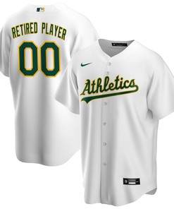 Oakland Athletics Home Pick-a-player Retired Roster Replica Jersey - White Custom Jerseys Mlb