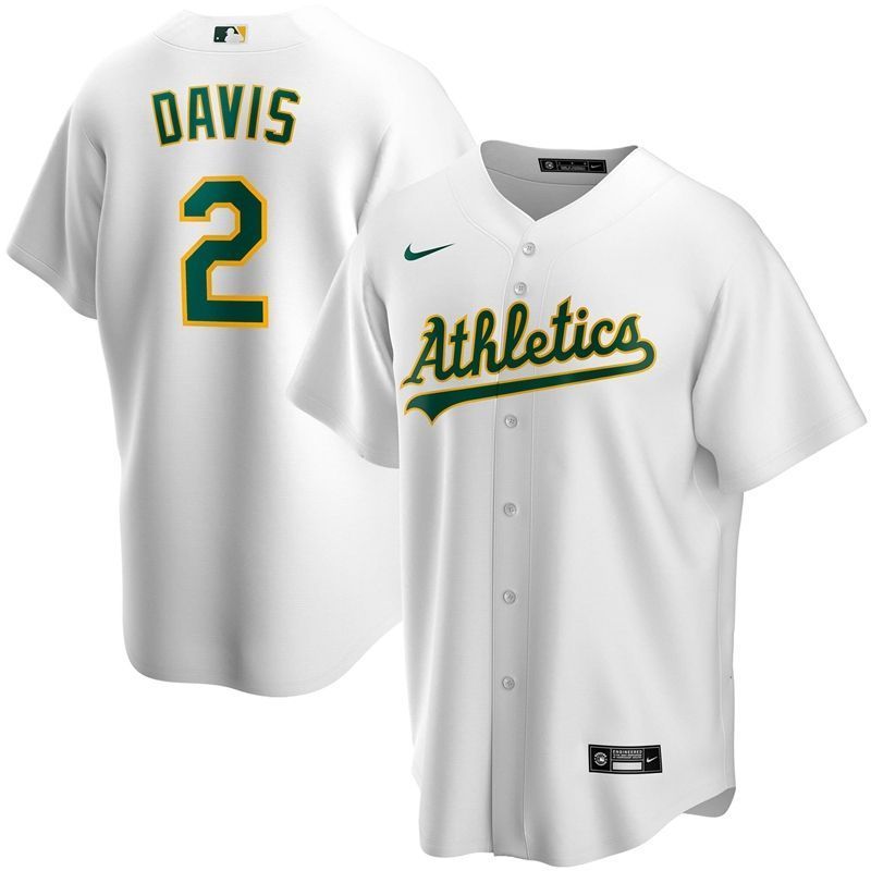 Oakland Athletics Khris Davis #2 2020 Mlb White Jersey