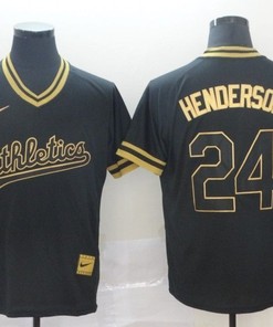 Oakland Athletics Rickey Henderson #24 2020 Mlb Black Jersey