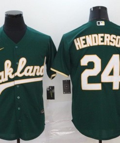 Oakland Athletics Rickey Henderson #24 2020 Mlb Green Jersey