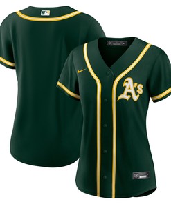 Oakland Athletics Womens Alternate Replica Team Jersey - Green Mlb