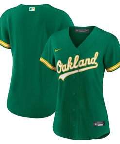 Oakland Athletics Womens Alternate Replica Team Jersey - Kelly Green Mlb