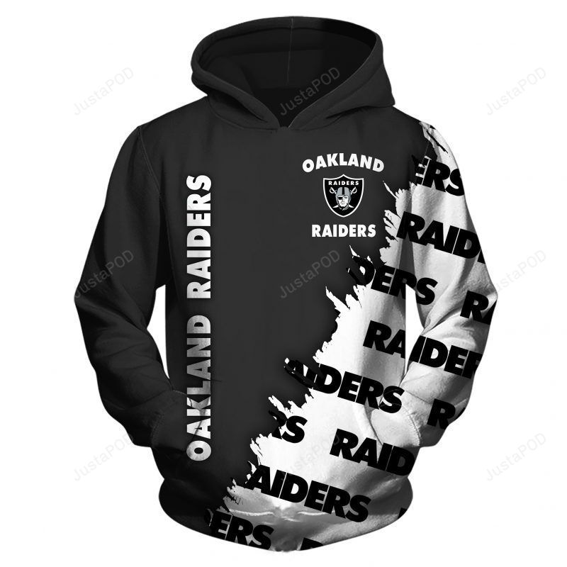 Oakland Raiders 3D Hoodie Zip Hoodie