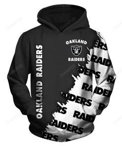 Oakland Raiders 3D Hoodie Zip Hoodie