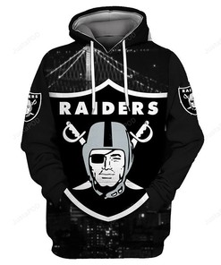 Oakland Raiders 3D Hoodie Zip Hoodie Style 5