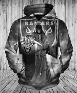 Oakland Raiders 3D Hoodie Zip Hoodie Style 7