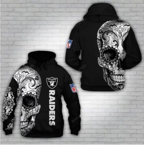 Oakland Raiders 3D Hoodie Zip Hoodie Style 9
