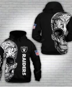 Oakland Raiders 3D Hoodie Zip Hoodie Style 9