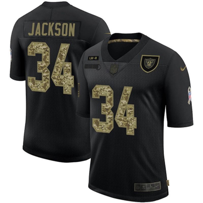 Oakland Raiders Bo Jackson #34 Nfl 2020 Black Jersey