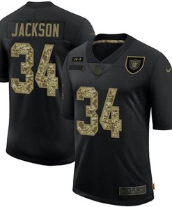 Oakland Raiders Bo Jackson #34 Nfl 2020 Black Jersey