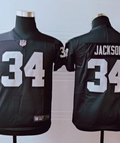 Oakland Raiders Bo Jackson #34 Nfl 2020 Dark Brown Jersey