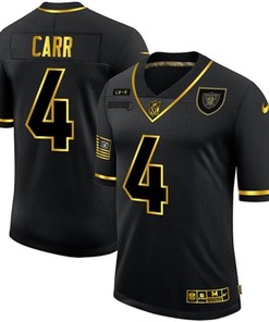 Oakland Raiders Derek Carr #4 Nfl 2020 Black Jersey