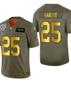 Oakland Raiders Erik Harris 2019 Salute To Service Nfl 100 Mens Jersey Metallic