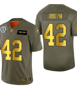 Oakland Raiders Karl Joseph 2019 Salute To Service Nfl 100 Mens Jersey Metallic