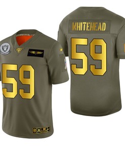 Oakland Raiders Tahir Whitehead 2019 Salute To Service Nfl 100 Mens Jersey Metallic