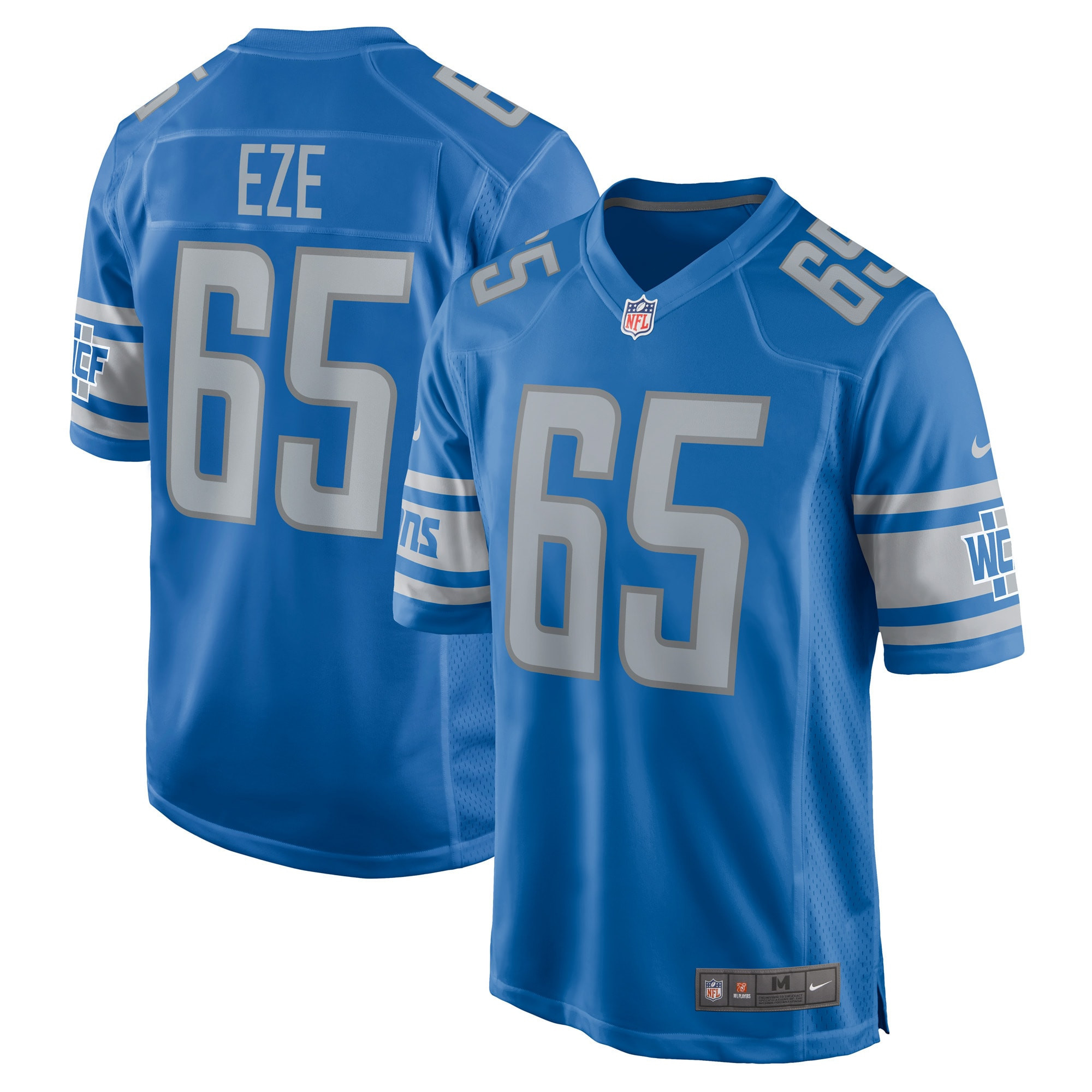 Obinna Eze Detroit Lions Player Game Jersey - Blue Nfl