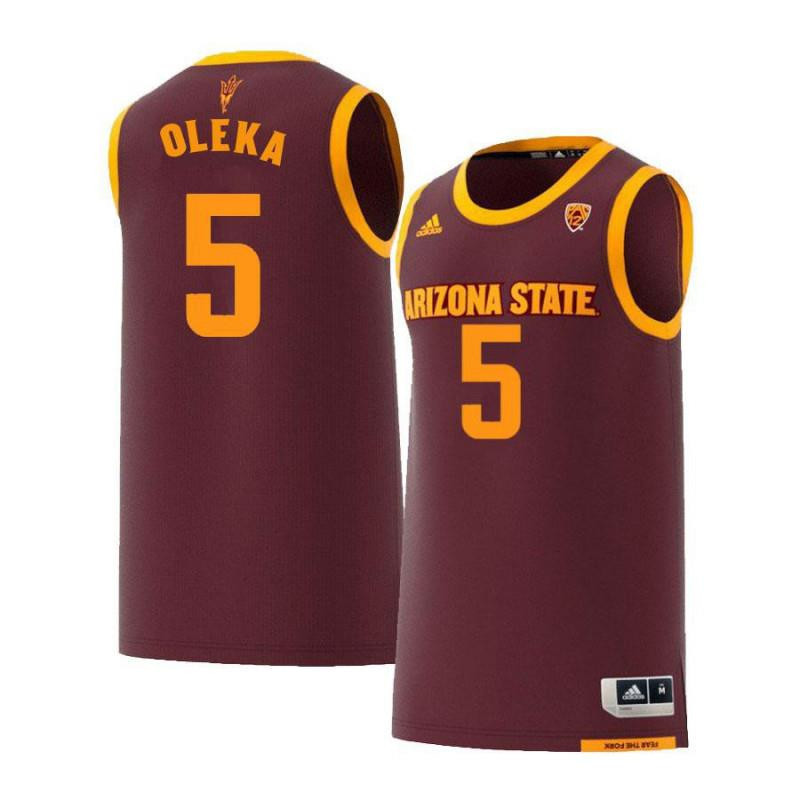 Obinna Oleka 5 Arizona State Sun Devils Retro Basketball Men Jersey - Maroon