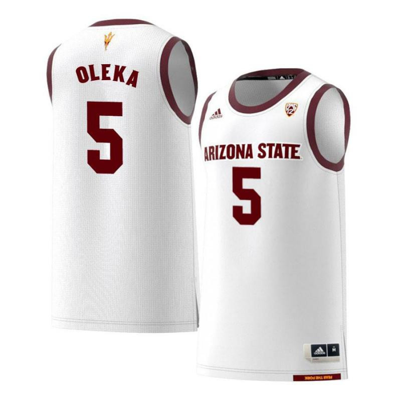Obinna Oleka 5 Arizona State Sun Devils Retro Basketball Men Jersey - White
