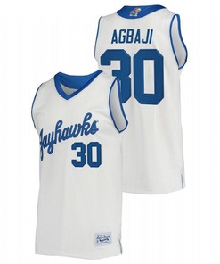 Ochai Agbaji 30 Kansas Jayhawks Commemorative Classic College Jersey - Cream