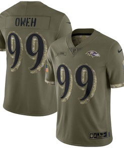 Odafe Oweh 99 Baltimore Ravens 2022 Salute To Service Limited Jersey - Olive