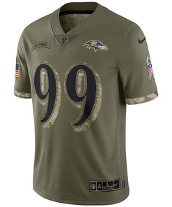 Odafe Oweh 99 Baltimore Ravens 2022 Salute To Service Limited Jersey - Olive