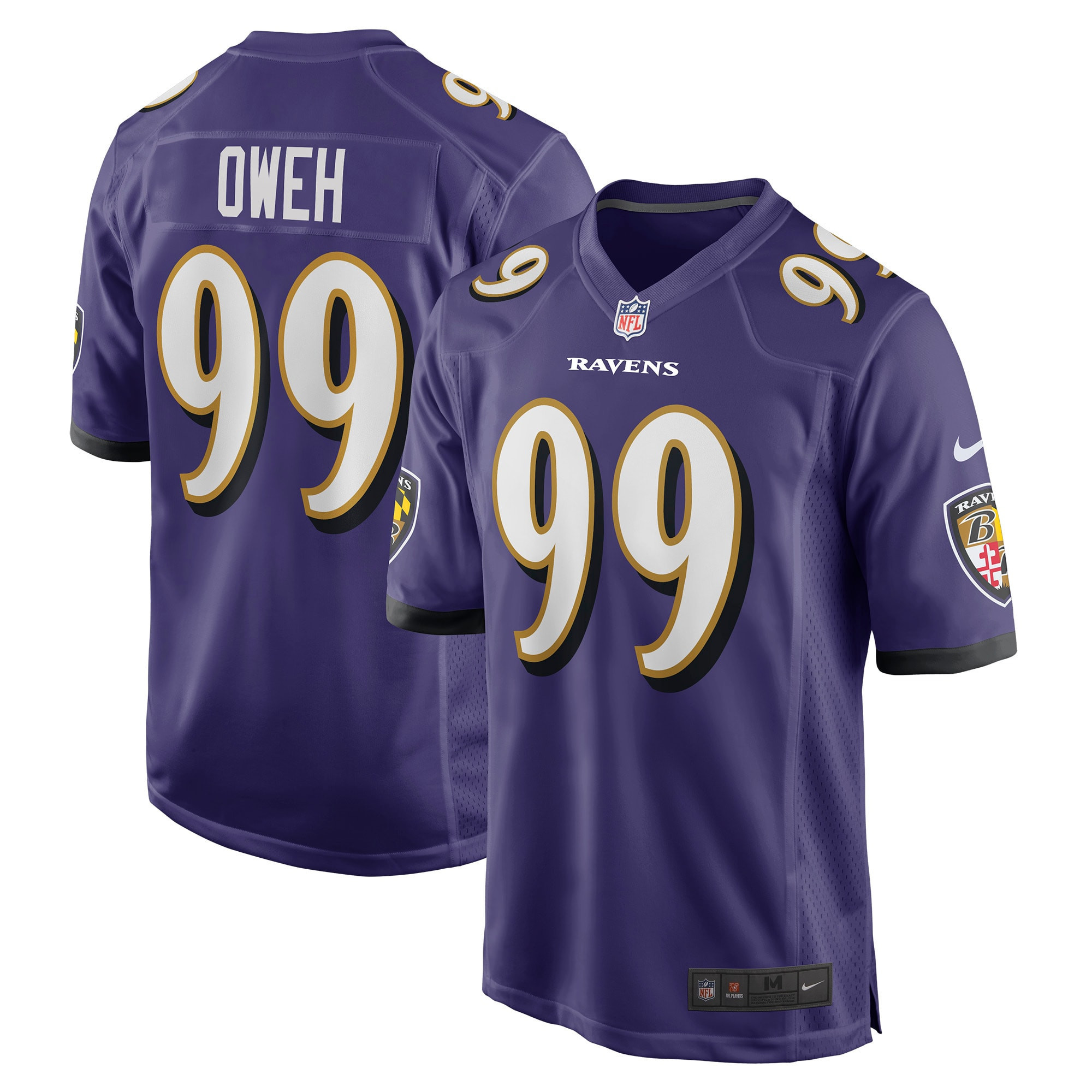 Odafe Oweh Baltimore Ravens Game Player Jersey Purple Nfl