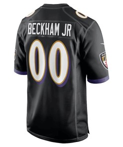 Odell Beckham Jr. 00 Baltimore Ravens Men Game Jersey - Black