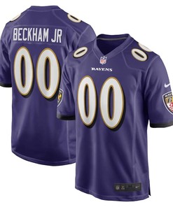 Odell Beckham Jr. 00 Baltimore Ravens Men Game Jersey - Purple