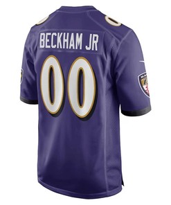 Odell Beckham Jr. 00 Baltimore Ravens Men Game Jersey - Purple