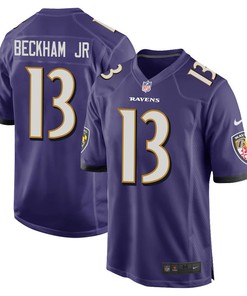 Odell Beckham Jr. 13 Baltimore Ravens Game Men Jersey - Purple