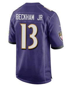 Odell Beckham Jr. 13 Baltimore Ravens Game Men Jersey - Purple