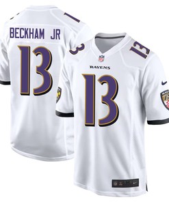 Odell Beckham Jr. 13 Baltimore Ravens Game Men Jersey - White
