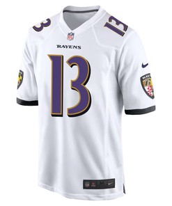 Odell Beckham Jr. 13 Baltimore Ravens Game Men Jersey - White