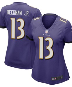 Odell Beckham Jr. 13 Baltimore Ravens Game Women Jersey - Purple