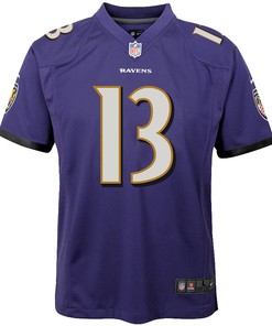 Odell Beckham Jr. 13 Baltimore Ravens Game Youth Jersey - Purple