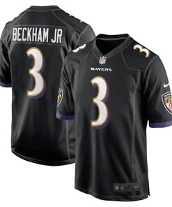 Odell Beckham Jr. 3 Baltimore Ravens Alternate Game Men Jersey - Black